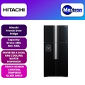 Hitachi R-W720P7M Big French 586L Inverter Refrigerator - Glass Black (GBK)