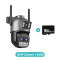 Hamrol 15MP Three Lens PTZ WiFi Kamera CCTV IP Camera Outdoor Auto Tracking