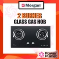 Morgan MBH-SD2112 2 Burner Built-In Gas Hob Dapur Tempered Glass 8mm