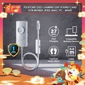 Plextone GS21 Soundcard untuk Gaming Mobile - Dengan Mikrofon dan Modus Latensi Rendah