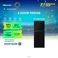 Hisense RT286N4ABN Lemari Sejuk 2 Pintu Kapasiti 240L Warna Black Metal
