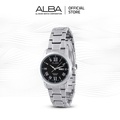 Jam Tangan Alba AN8009 Quartz Analog Stainless Steel Wanita Silver