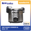 Miyako MCG-171 Penanak Nasi 6 Liter Stainless Steel Anti Lengket