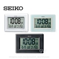 Seiko QHL058W Digital LCD Wall and Desk Clock - Pearlised White Dial, 2.7cm Thickness, AA Battery Operated