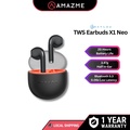 Haylou X1 Neo True Wireless Earbuds - Hitam & Putih, 10mm Grafena Driver, Bluetooth 5.2, Bateri 30 Jam, IPX5 Tahan Air