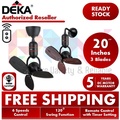 DEKA MS20 Kipas Dinding/Siling 20 Inci Hitam/Kayu