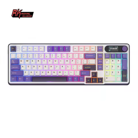 RK ROYAL KLUDGE S98 คีย์บอร์ดไร้สายแบบกลไก 98 คีย์ พร้อมจอแสดงผล TFT RGB