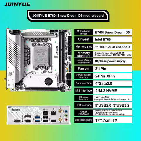 Intel B760i Motherboard Mini-ITX LGA 1700