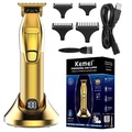 Tông Đơ Sạc Kemei KM-I32S - Cạo Viền Chuyên Nghiệp, Màn Hình LCD, Pin 2000mAh, Màu Vàng/Silver
