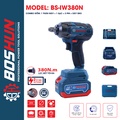 Máy Siết Bulong BOSHUN BS-IW380N, Lực siết 380Nm - Đầu 2 trong 1, Pin Lithium-Ion 21V