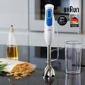 Máy xay cầm tay Braun MQ3000 Smoothie, 600ml, Trắng xanh dương