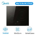 Bếp từ ba Midea MC-IT7423, 7400W - Kính Schott Ceran, Chống quá nhiệt, Ngắt điện khi tràn