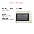 Faber FEO Ivory 664 Oven Elektrik 2200W, Kapasiti 66L, Warna Milky White