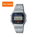Casio A168WA-1WDF Jam Tangan Digital Unisex Hijau-Silver