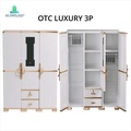 Olymplast OTC LUXURY Lemari Pakaian Plastik 2 Pintu 81.7x52.2x97.5 cm Putih Mocca Anti Air