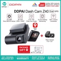 DDPAI Z40 Dash Cam 2592x1944P GPS Dual Camera Recording dengan 32GB MicroSD Inklusif
