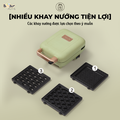 Máy nướng bánh 2 khay Bear DBC-C06M1, màu xanh vintage, 220V/50Hz, 600W, tự động ngắt chống quá nhiệt
