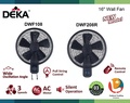 Kipas Dinding deka DWF208R 16 Inci Matte Black