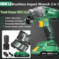 isku 21V 350NM Kunci Impact Wrench Nirkabel