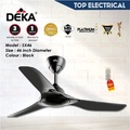 Kipas Siling DEKA SX46 46” Hitam dengan Remote Control dan Motor AC