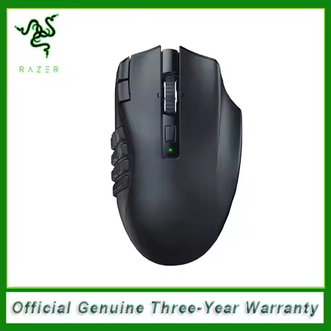 Razer Naga V2 HyperSpeed 無線遊戲滑鼠 黑色 19顆可編程按鍵 30K光學感應器
