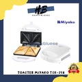 Miyako TSK-258 Pemanggang Roti Sandwich 2 Slot, Putih, 450W