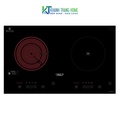 Bếp Điện Từ Chefs EH-MIX2000A - 1 Từ + 1 Điện, Kích Thước 690x420mm, Màu Đen