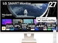 จอคอม LG 27SR50F 27 นิ้ว IPS FHD Smart Monitor พร้อม webOS สีขาว