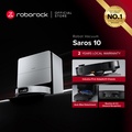 Roborock Saros 10 Pemvakum dan Pencuci Lantai Robot Putih, Kapasiti Debu 2.9L, Dimensi 353x350x96mm