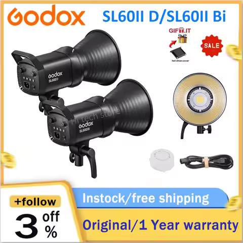 Godox SL60IID - Đèn LED Studio Chuyên Nghiệp, Kích Thước 236x140x215mm, Trọng Lượng 1.5kg