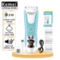 Tông Đơ Cắt Tóc Kemei KM-965 - Thiết Bị Chăm Sóc Tóc Trẻ Em, Màu Trắng Xanh, Kích Thước 160x40mm, Dung Lượng Pin 90 Phút