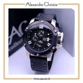 Jam Tangan Alexandre Christie AC 6295 Pria Chronograph Skeleton Dial Titanium Green Rubber Strap