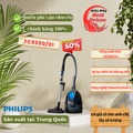 Máy hút bụi Philips FC9350/01 - Hộp, Đen Xanh, Dung lượng 1.5L, Công suất 350W