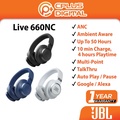 JBL Live 660NC Headphone Over-ear Bluetooth Noise Cancelling - Biru, Hitam, Putih