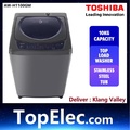 Toshiba AW-H1100GM 10KG Mesin Basuh Top Load Berwarna Silver dengan Teknologi Condensed Bubble Wash