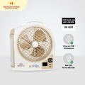 Quạt sạc tích điện Honjianda FL223 - Trắng phối nâu, 406x148x363mm, 9 cấp độ gió
