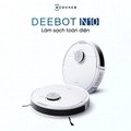 Ecovacs Deebot N10 - Robot hút bụi lau nhà, màu trắng, dung lượng hộp chứa bụi 430ml, kích thước 353x350x93mm