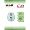 Khind ARF35 3.5L Air Fryer - Mint, Kapasiti Besar untuk Keluarga