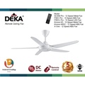 Kipas Siling deka SCX56PRO 56" 5 Blade DC Inverter dengan Remote Control (Matt Black / Matt White)
