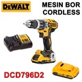 Bor Tembok Baterai DeWalt DCD796D2-B1 18V Brushless