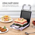 Máy nướng bánh mì sandwich SEKA SK560 - Nướng đa năng, công suất 650W, chống dính cao cấp