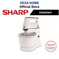 Sharp EMS60WH Stand Mixer 3.4L Putih - Pencampur Berdiri dengan 5 Tetapan Kelajuan