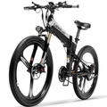 Sepeda Listrik Lipat Lankeleisi XT600 Elite Version 26 Inci Hitam/Merah & Hitam/Putih
