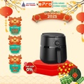 Nồi Chiên Không Dầu Philips NA120/00 - 4.2L, Đen, Công Nghệ Rapid Air