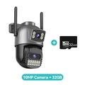Hamrol 15MP Three Lens PTZ WiFi Kamera CCTV IP Camera Outdoor Auto Tracking