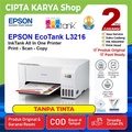 Epson L3216 Printer Inkjet Multifungsi 3-in-1 Print Scan Copy Continuous Ink