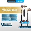 ACMIC ELITE In-Ear Headset Earphone Earbuds Headphone Stereo dengan Mic - Bronze-Grey