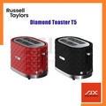 Russell Taylors T5 Toaster - Pembakar Roti 2 Slot Dengan Fungsi Defrost dan Reheat