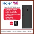 Haier HUR-261NE 250L Upright Freezer/Fridge Black Slate