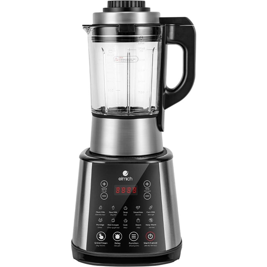 Máy làm sữa hạt Elmich CBE-3902, Dung lượng 1.75L, Kích thước 22x20x50cm, Màu Xám - Bạc